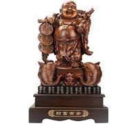 Feng Shui Statua Ornamento Laughing Buddha Figurine Decorazione Home Office Benedica la prosperità e la ricchezza per Il Regalo