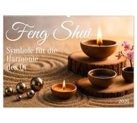 Feng Shui - Symbole für die Harmonie des Qi (Wandkalender 2026 DIN A2 quer), CALVENDO Monatskalender: Zwölf starke Symbole des Feng Shui - als ... als Inspiration für ein harmonisches Zuhause