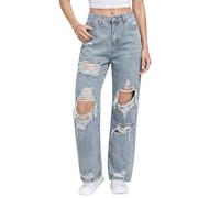 Fengbay Jeans skinny da donna, elasticizzati, a vita alta, strappati, con | Pantaloni alla moda da donna, elasticizzati, strappati, slim fit, morbidi, in denim, per tutti i giorni, casual, estivi