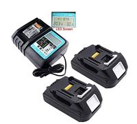 FengBP®️2 batterie da 14,4 V 1,5 AH BL1415N di ricambio per Makita BL1430 BL1440 BL1415N 194065-3 196875-4 194558-0 195444-8 196388-5 con LED 18RC Caricabatterie BLU 1830 BL1840 BL1850.