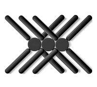 FENGCHEN - Sottopentola pieghevole in silicone, antiscivolo, pieghevole, design compatto, espandibile, in silicone, nero, confezione da 3