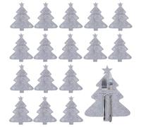 FENGCHUANG 15 Pezzi Portaposate in Feltro di Natale, Decorazione Natalizia in Feltro, Colore Grigio Tasca per le Posate Albero Adatto per la Decorazione Della Tavola Natalizia