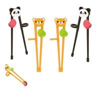 FENGCHUANG 4 Paia Bacchette Sushi, Panda Bacchette Sushi Bambini, Riutilizzabile Chopsticks, Anti Scivolo Bacchette Cinesi, Adatto a Bambini, Principianti per Noodles, Gnocchi, Sushi