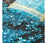 FENGCHUANG 4000 Pezzi Cristalli Decorativi Dispersione 3/6/10mm Blu del Cielo Diamante Acrilico Coriandoli per Vasi Riempitivi Matrimonio Feste Compleanni Artigianato Decorazioni Tavoli