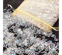 FENGCHUANG 4000 Strass Acrilici, Ottimo per Decorazioni per la Tavola di Nozze, Decorazioni per Feste di Compleanno, Riempitivi per Vasi, Artigianato Fai-da-te (3 Taglie) (AB)