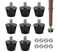 FENGCHUANG 8 Pezzi Piedini Regolabili per Mobili 15 x 16 x 10 mm piedini livellanti Piedini per Mobili Regolabili Include 8 dadi antiscivolo e antiurto Adatto a tavoli sedie e mobili (M6)