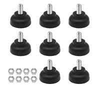 FENGCHUANG 8 Pezzi Piedini Regolabili per Mobili 35 x 20 x 20 mm piedini livellanti Piedini per Mobili Regolabili Include 8 dadi antiscivolo e antiurto Adatto a tavoli sedie e mobili (M8)