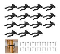 FENGCHUANG Ganci per Zoccolo Cucina 32mm-36mm ABS Clips de Fijación para Zócalos de Cocina Universale Viene Fornito con 30 Viti Gancio Battiscopa Zoccolino Cucina - Facili da installare (15 Pezzi)