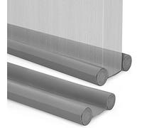 FENGCHUANG Paraspifferi Sottoporta, Guarnizione Doccia Sottoporta, Paraspifferi Porta Blindata, Fermaspifferi, Protezione da Correnti Daria, Rumore e Insetti (95cm, Grigio)