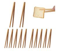 FENGCHUANG Pinze Di Bambù Pinze da Pane in Legno da 12 Pcs Pinze da Cucina da Cucina, Usate per Cuocere al Forno, Pane, Tè Alla Frutta e Sottaceti, Riutilizzabili