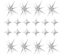 FENGCHUNG Palloncini Alluminio Stelle, 20 Pezzi Argento Palloncini Foil Stella, Palloncini Personalizzati, Adatto per Decorazioni Baby Shower Compleanni Matrimoni Feste