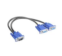 fengfeng Cavo splitter VGA da 1 computer a doppio monitor maschio a femmina (blu)
