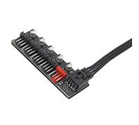 fengfeng Regolatore di velocità del separatore del hub della ventola di raffreddamento del PC di 5 porti for il fan di 4 Pin