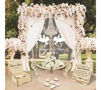 FENGHUO Alternative al Libro degli Ospiti in Legno,Libro degli Ospiti Personalizzato per Matrimoni,Libro degli Ospiti Unico e Bello,Decorazioni Nuziali rustiche per Banchetti e Matrimoni