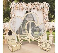 FENGHUO Alternative al Libro degli Ospiti in Legno,Libro degli Ospiti Personalizzato per Matrimoni,Libro degli Ospiti Unico e Bello,Decorazioni Nuziali rustiche per Banchetti e Matrimoni