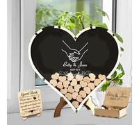 FENGHUO Alternative al Libro degli Ospiti in Legno,Libro degli Ospiti Personalizzato per Matrimoni,Libro degli Ospiti Unico e Bello,Decorazioni Nuziali rustiche per Banchetti e Matrimoni