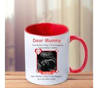 FENGHUO Tazza personalizzata da 13 oz, tazza da caffè in ceramica personalizzata con foto/logo/testo dell'ecografia, regali per uomini e donne