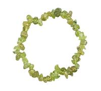 FENGJIAREN Braccialetto di Pietra, Bracciale in Pietra di Olivina Naturale Che Fa Ghiaia Irregolare Pietra Perline Elastiche Chip Gioielli per Le Donne Regalo del Giorno Dell'Insegnante AC