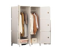 FENGJISUN Armadio Per Camera Da Letto Armadio Guardaroba Rimovibile Con Aste Appendiabiti For Camera Da Letto, Soggiorno, Lavanderia Dormitorio O Spogliatoio(White,75x47x119cm)