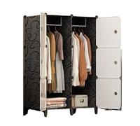 FENGJISUN Armadio Per Camera Da Letto Armadio Guardaroba Rimovibile Con Aste Appendiabiti For Camera Da Letto, Soggiorno, Lavanderia Dormitorio O Spogliatoio(Black,75x47x119cm)