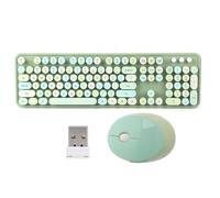 FENGJISUN Kit Mouse E Tastiera Set Tastiera e Mouse Computer Desktop ergonomico multimediale for Ufficio Accessori per Ufficio(Grün)