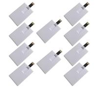 Fenglangrong 10 Pezzi Bianco USB Unità Flash Penne, Chiavetta USB a Forma di Carta di Credito 16GB Memory Stick U Disk Thumb Gift, Per Backup Dati, Trasferimento File