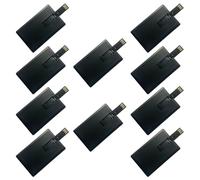 Fenglangrong 10 Pezzi Nero USB Unità Flash Penne, Chiavetta USB a Forma di Carta di Credito 2GB Memory Stick U Disk Thumb Gift, Per Backup Dati, Trasferimento File