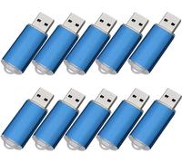 Fenglangrong Confezione da 10 chiavette USB da 32 GB, chiavette USB 2.0, confezione da 10 chiavette USB Pendrive da 32 GB, confezione da 10 pezzi, blu
