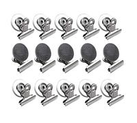 Fenglin-joy Clip Magnetici per Frigorifero,15pcs Clip di Metallo Magnetico Magneti in Metallo con Clip per Frigorifero Lavagna Magnetica,Ufficio,Cucina,Casa (Argento,31mm)