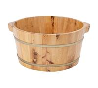 FENGLY Vasca per piedi in legno cipresso, isolamento termico, casa, 36,5 x | L'isolamento termico mantiene l'acqua calda a lungo, allevia la stanchezza, migliora il sonno, resistente agli urti