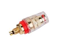 fengpeng Connettore terminale for altoparlante fai da te, morsetto di collegamento for amplificatore, presa a banana placcata in oro, rame puro, scatola giunzione M8(M8 Red,2PCS)