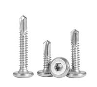 fengpeng M5.2 M6.3 410 Stainless Steel Allen Hex Hexagon Socket Flat Head Self-tapping Screw Dovetail Guardrail For Ironplate(M5.2x16mm-20pcs)