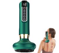 FENGQ Massaggiatore Anti Cellulite, 12 Dispositivo Elettrico Guasha Regolabile, Massaggiatore Cellulite, Raschietto Massaggiatore Elettrico Per Pancia Schiena Vita Braccia Glutei(Verde)