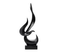 fengqingyunyan0304 Decorativo, Statua in Resina Raffigurante Una Fiamma di Fuoco Nera, Moderna Decorazione Artistica Astratta for Il Soggiorno(Black)