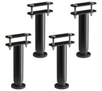 FENGSHOUU 4 Pezzi Piedini Regolabili per Mobili,Supporti Metallici in Forma T per Mobili,Piedini per Letto,Supporto per Travi Sotto il Letto,per Armadietto,Divano,Tavolo (8-12cm)