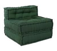 Fengshui Elemento divano modulare verde 70x70x54 cm tessuto | Rivestimento in cotone, imbottitura in fibra di schiuma, liberamente combinabile, per serate cinematografiche e ospiti