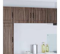 Fengshui Lucca - Set di 2 armadi da parete in rovere marrone, 50 x 31 x 40 cm | Materiale in legno, rettangolare, facile da pulire, per interni, look moderno