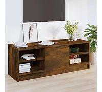 Fengshui Mobile TV in legno di rovere affumicato, 102 x 35,5 x 36,5 cm | Spazio con scomparto e ripiani, robusto e resistente all'umidità, robusto piano superiore per decorazione