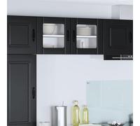 Fengshui Pannello avvolgitore per stoviglie, in legno, nero, rettangolare | Durevole, facile da pulire, lavabile con un panno umido, per torte moderne, interni