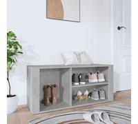 Fengshui Scarpiera grigio cemento, 100 x 35 x 45 cm, in legno, scarpiera con più scomparti per molto spazio, per riporre scarpe senza polvere nel corridoio, piano superiore stabile