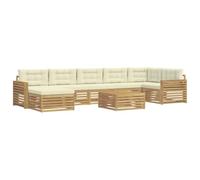 Fengshui Set di mobili da giardino in legno di acacia, 8 pezzi | Design modulare, schienale a doghe, resistente alle intemperie, facile da pulire, per terrazza
