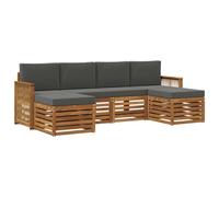 Fengshui Set di mobili modulari in legno massello di acacia per esterni | Superficie verniciata, resistente alle intemperie, combinabile in modo flessibile, facile da pulire con un panno umido
