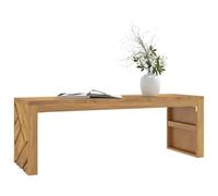 Fengshui Tavolino da salotto, 110 x 35 x 38 cm, in legno massiccio di teak | Piano stabile, versatile come tavolino d'appoggio, tavolino o tavolino da caffè, aspetto liscio