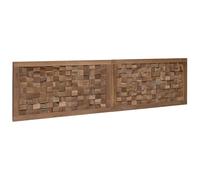 Fengshui Testiera in legno di teak naturale 3D, montaggio a parete | Design rustico, resistente all'acqua, durevole, facile da pulire con un panno asciutto