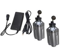 FengWings® 2 batterie BM2500 BM2300 e caricabatterie RB-CC4002, ricambio per Daiwa Fishing Reel Battery Tanacom 750 1000, sostituisce Daiwa BM2300 BM2900 BM2300N BM2000 BM2000II BM2300C LB31000 C C