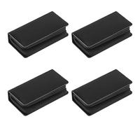 fengxiaomin Morsetti magnetici rettangolari in vetro, 4 pezzi, 4 x 2 x 1 cm, morsetti magnetici per porte, armadietti, porte in vetro, armadi (nero)