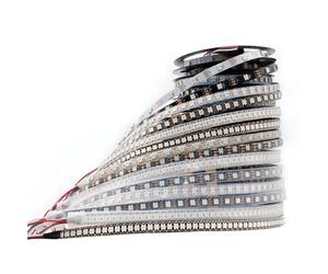 Fengyan Luci del paesaggio 5M WS2812 DC5V Led Strip Light con IC integrato Programmabile RGB Strip Light 5050SMD 30/60/74/96/144leds/m LED Lampione ( Colore : Black PCB-IP20 , Dimensione : 96leds/m )