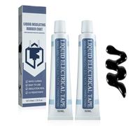 Fengyang® 2Pcs Nastro Isolante Liquido, Silicone Nero, Gel Isolante Elettrico, Nastro Isolante Liquido, Impermeabile Rivestimento in Gomma Isolante Liquido (Nero)