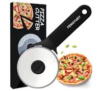 FENGYUEY Rotella Tagliapizza - Lama in Acciaio Inossidabile per Pizze | Professionale Taglia Pizza Possono Essere Lavate in Lavastoviglie , Impugnatura Antiscivolo in Silicone | Nero