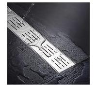 FENGZEQUAN Canaletta Scolo Acqua Piovana Canalette di Drenaggio Strette per Patio Esterne, Canale di Scolo Sottile in Acciaio Inossidabile 304 Canale di Scolo(H8*W5CM/H3.15*W1.97IN)